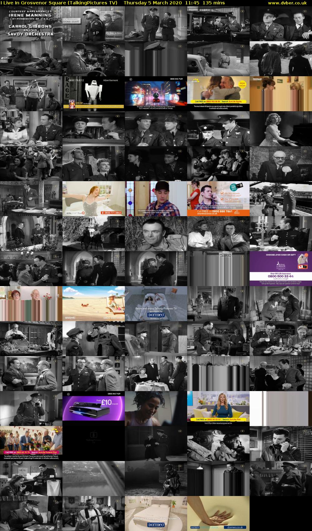 I Live In Grosvenor Square (TalkingPictures TV) Thursday 5 March 2020 11:45 - 14:00