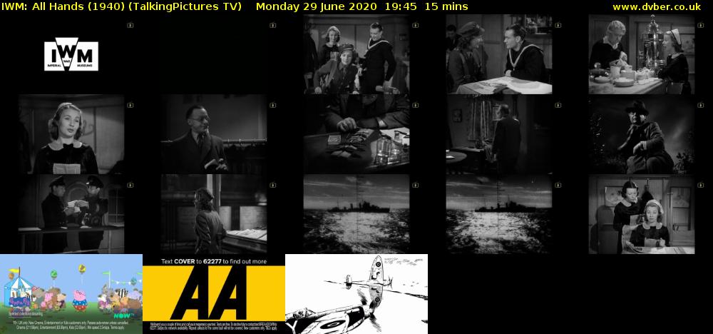 IWM: All Hands (1940) (TalkingPictures TV) Monday 29 June 2020 19:45 - 20:00