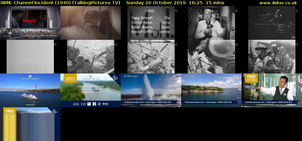 IWM: Channel Incident (1940) (TalkingPictures TV) Sunday 20 October 2019 16:25 - 16:40