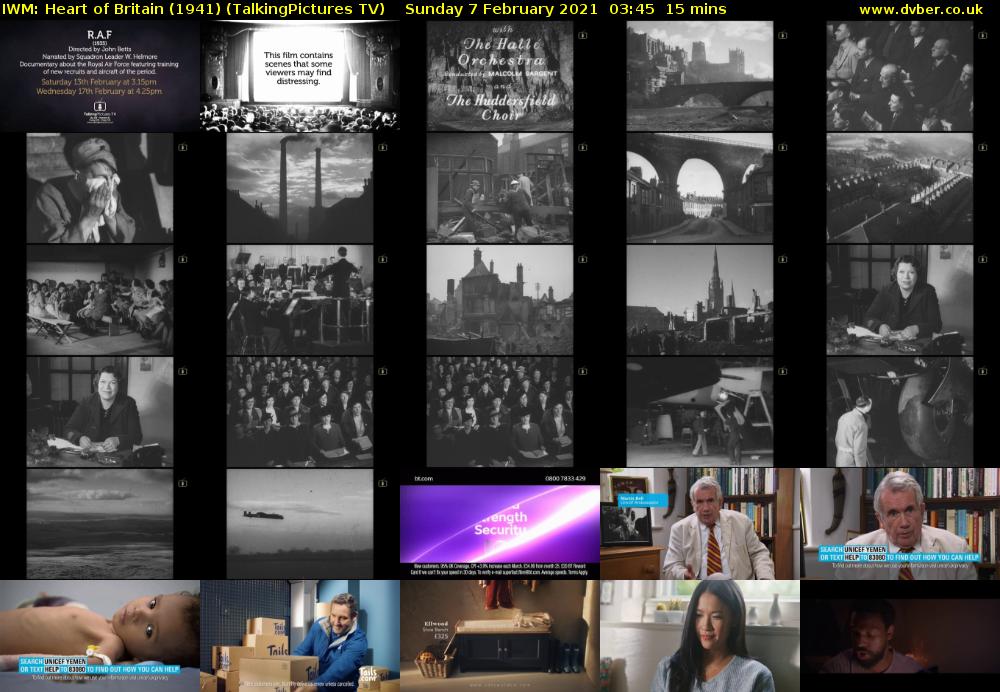 IWM: Heart of Britain (1941) (TalkingPictures TV) Sunday 7 February 2021 03:45 - 04:00