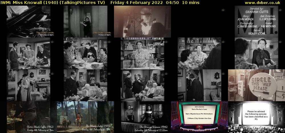 IWM: Miss Knowall (1940) (TalkingPictures TV) Friday 4 February 2022 04:50 - 05:00