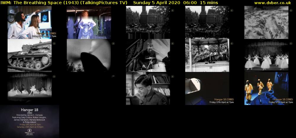 IWM: The Breathing Space (1943) (TalkingPictures TV) Sunday 5 April 2020 06:00 - 06:15
