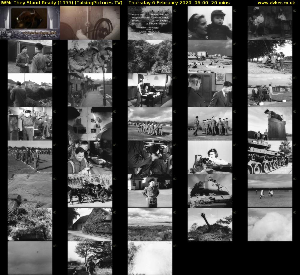 IWM: They Stand Ready (1955) (TalkingPictures TV) Thursday 6 February 2020 06:00 - 06:20