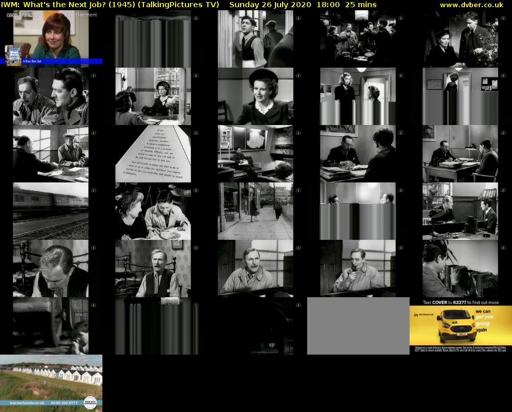 IWM: What's the Next Job? (1945) (TalkingPictures TV) Sunday 26 July 2020 18:00 - 18:25