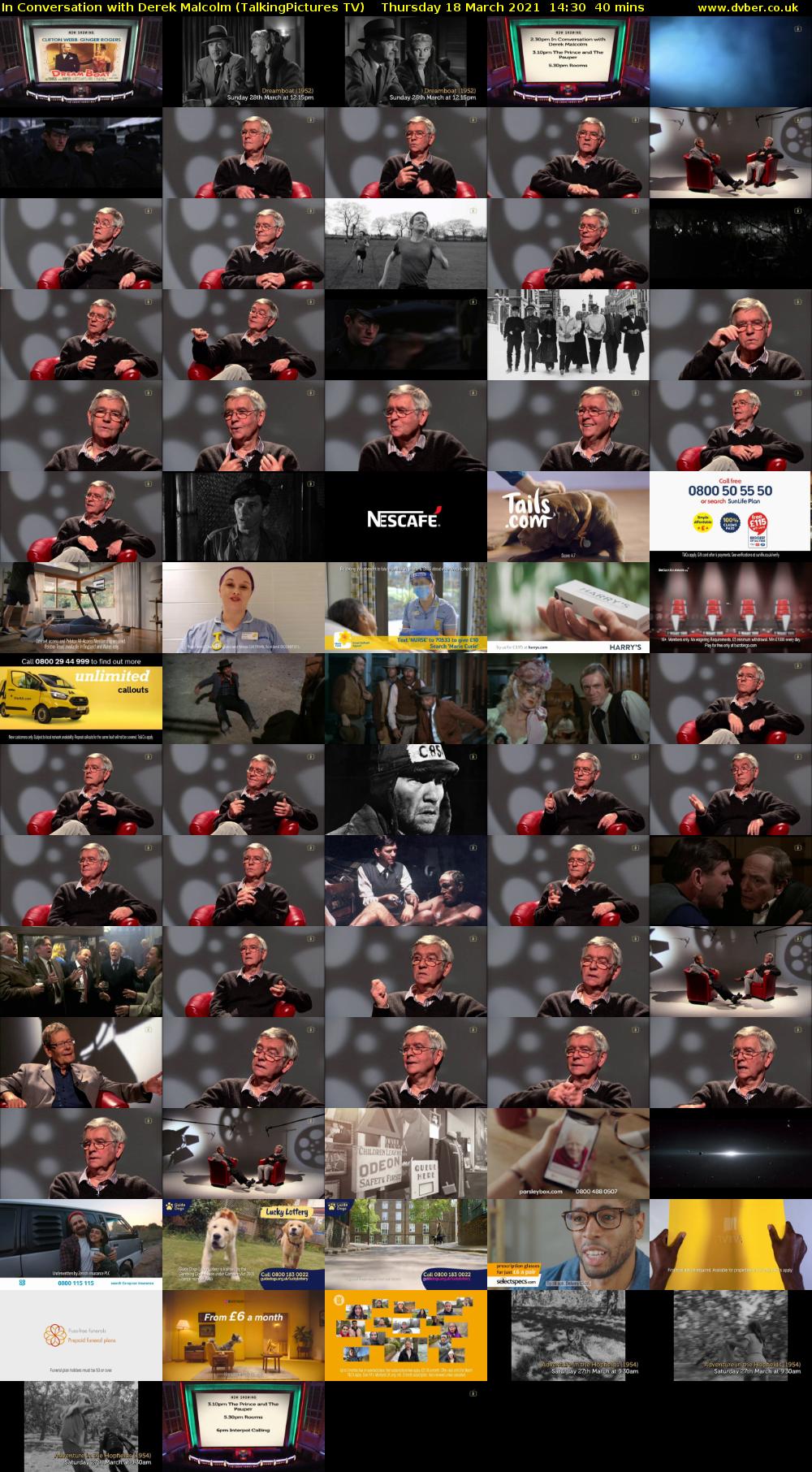 In Conversation with Derek Malcolm (TalkingPictures TV) Thursday 18 March 2021 14:30 - 15:10