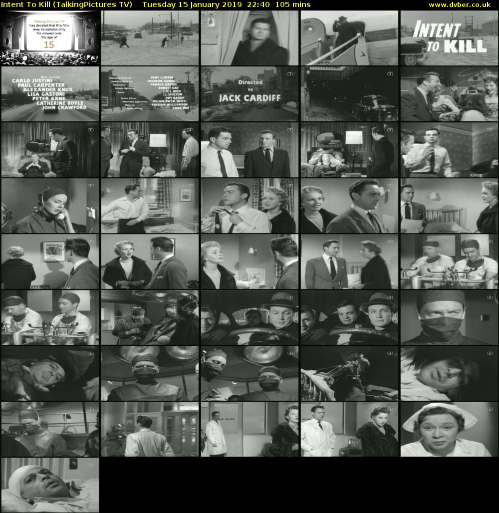 Intent To Kill (TalkingPictures TV) Tuesday 15 January 2019 22:40 - 00:25