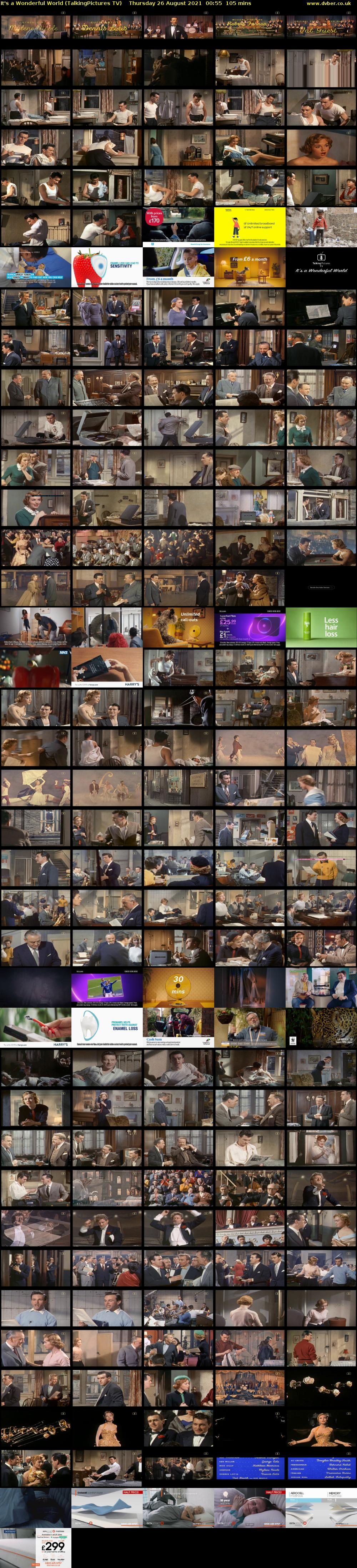 It's a Wonderful World (TalkingPictures TV) Thursday 26 August 2021 00:55 - 02:40
