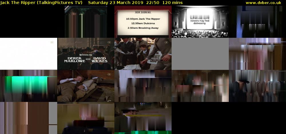 Jack The Ripper (TalkingPictures TV) Saturday 23 March 2019 22:50 - 00:50