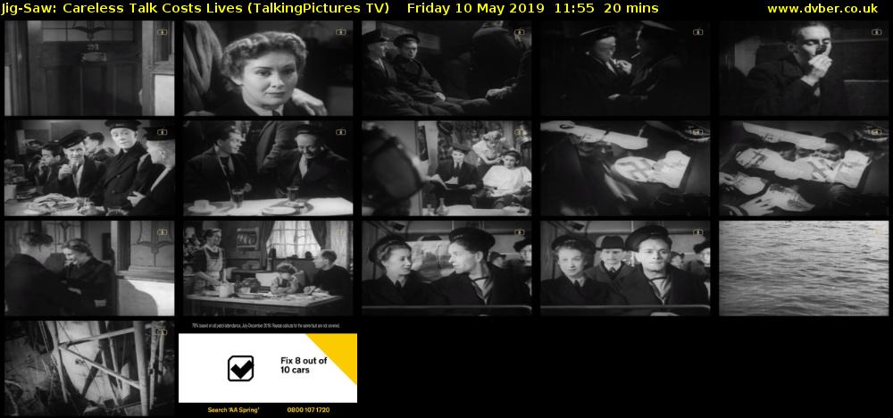 Jig-Saw: Careless Talk Costs Lives (TalkingPictures TV) Friday 10 May 2019 11:55 - 12:15