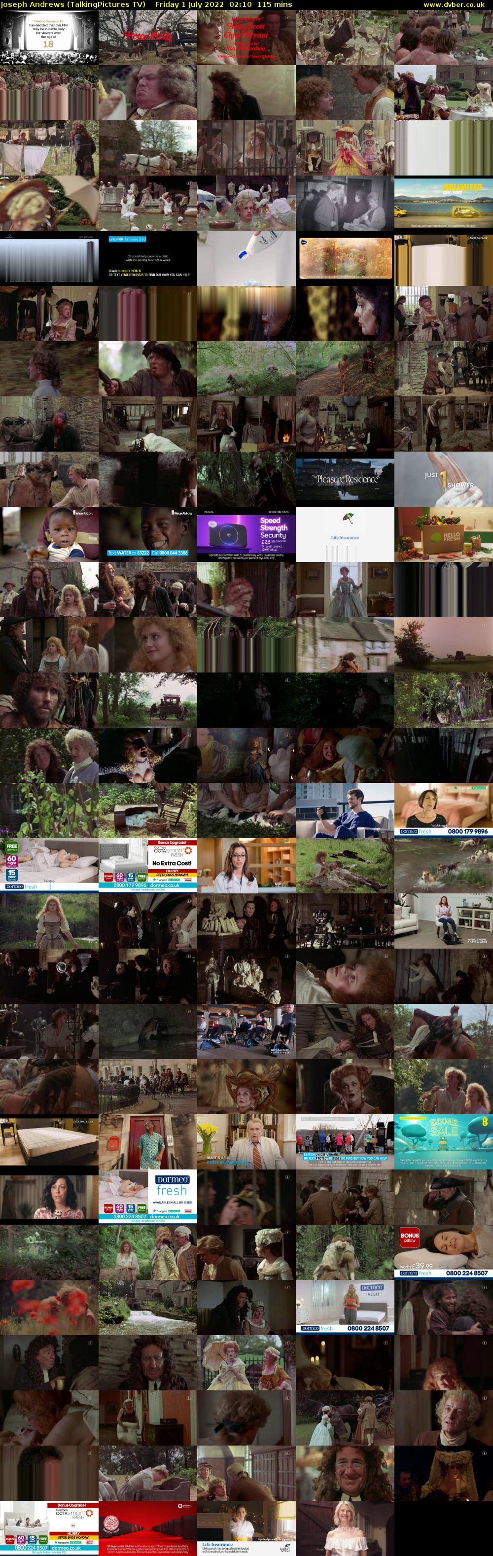 Joseph Andrews (TalkingPictures TV) Friday 1 July 2022 02:10 - 04:05