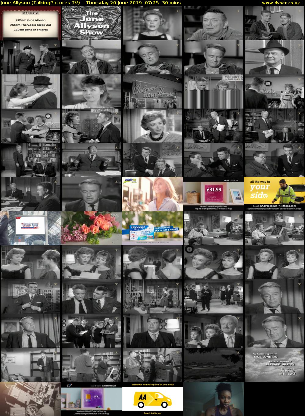 June Allyson (TalkingPictures TV) Thursday 20 June 2019 07:25 - 07:55