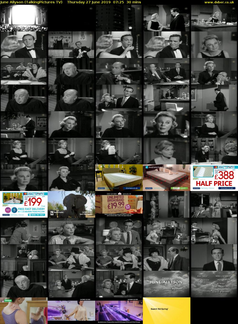 June Allyson (TalkingPictures TV) Thursday 27 June 2019 07:25 - 07:55