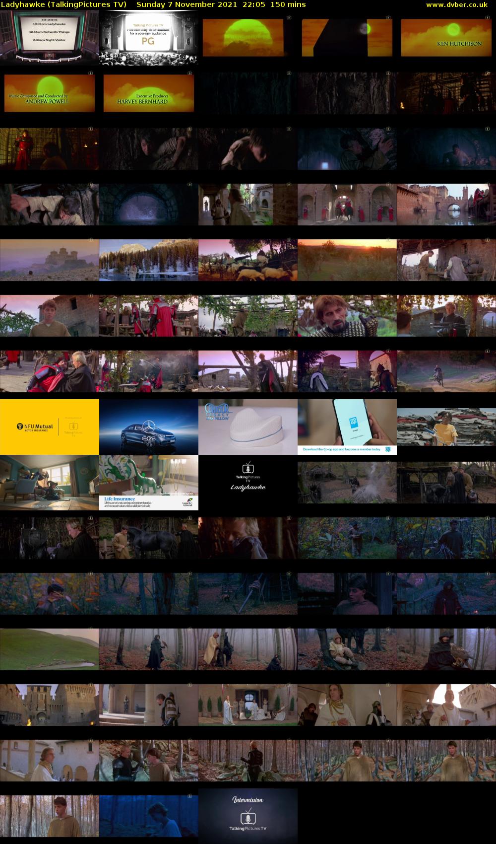 Ladyhawke (TalkingPictures TV) Sunday 7 November 2021 22:05 - 00:35