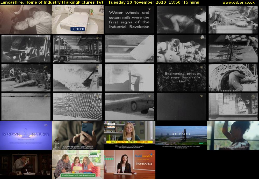 Lancashire, Home of Industry (TalkingPictures TV) Tuesday 10 November 2020 13:50 - 14:05
