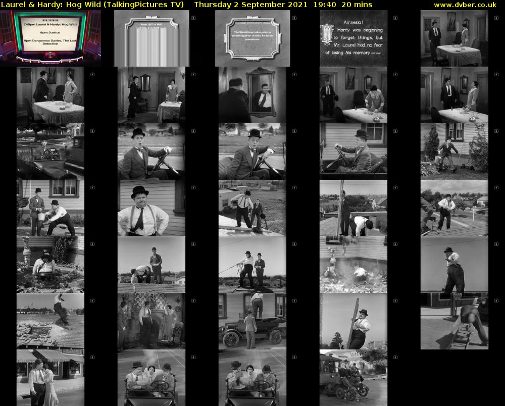 Laurel & Hardy: Hog Wild (TalkingPictures TV) Thursday 2 September 2021 19:40 - 20:00