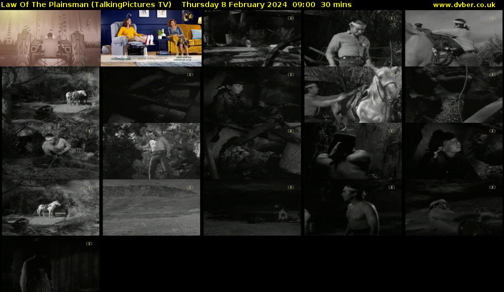 Law Of The Plainsman (TalkingPictures TV) Thursday 8 February 2024 09:00 - 09:30