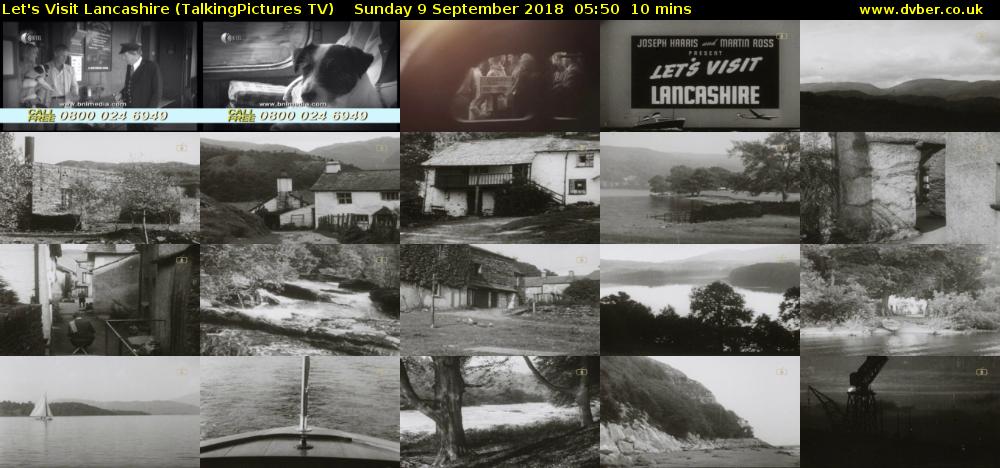Let's Visit Lancashire (TalkingPictures TV) Sunday 9 September 2018 05:50 - 06:00