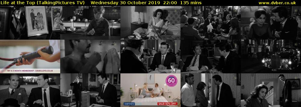Life at the Top (TalkingPictures TV) Wednesday 30 October 2019 22:00 - 00:15