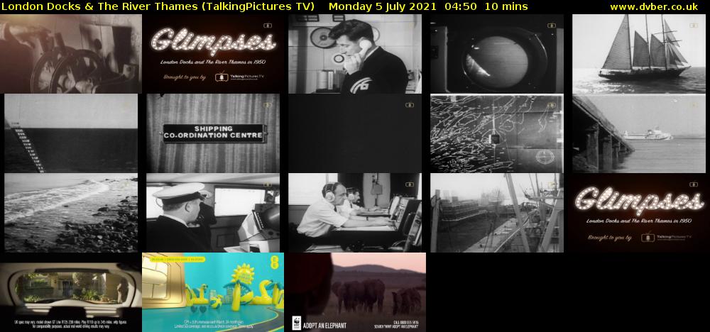 London Docks & The River Thames (TalkingPictures TV) Monday 5 July 2021 04:50 - 05:00