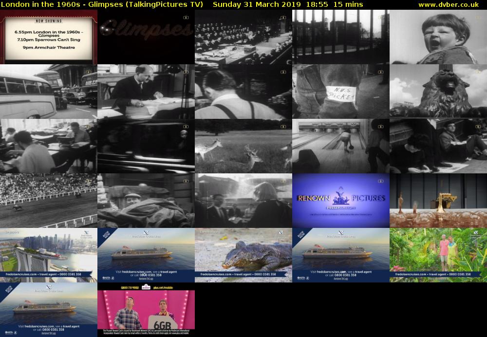 London in the 1960s - Glimpses (TalkingPictures TV) Sunday 31 March 2019 18:55 - 19:10
