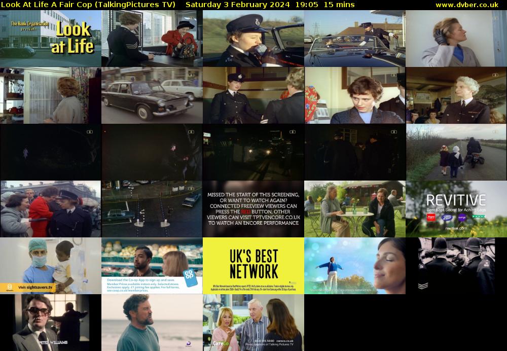 Look At Life A Fair Cop (TalkingPictures TV) Saturday 3 February 2024 19:05 - 19:20