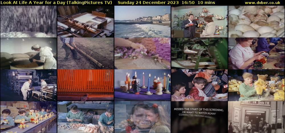Look At Life A Year for a Day (TalkingPictures TV) Sunday 24 December 2023 16:50 - 17:00