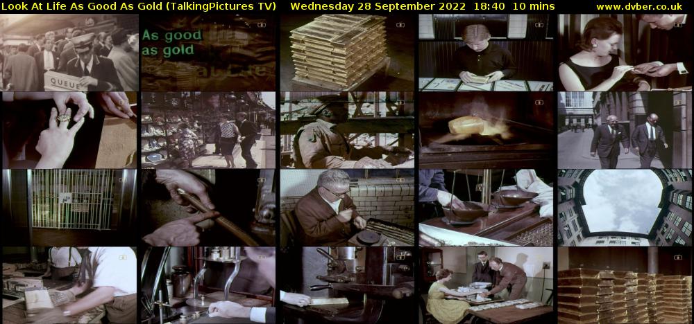 Look At Life As Good As Gold (TalkingPictures TV) Wednesday 28 September 2022 18:40 - 18:50
