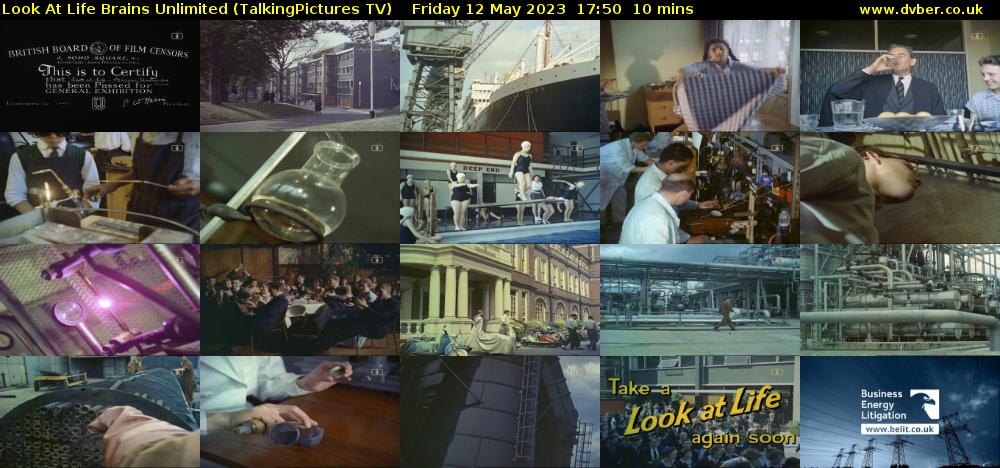 Look At Life Brains Unlimited (TalkingPictures TV) Friday 12 May 2023 17:50 - 18:00