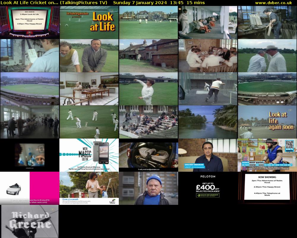 Look At Life Cricket on... (TalkingPictures TV) Sunday 7 January 2024 13:45 - 14:00