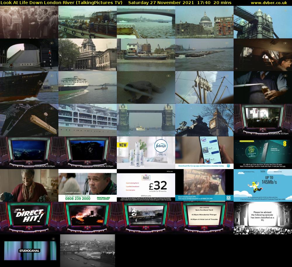 Look At Life Down London River (TalkingPictures TV) Saturday 27 November 2021 17:40 - 18:00