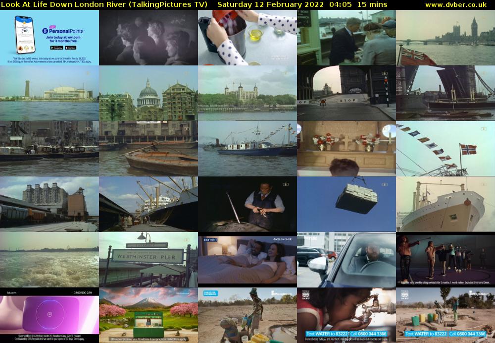 Look At Life Down London River (TalkingPictures TV) Saturday 12 February 2022 04:05 - 04:20