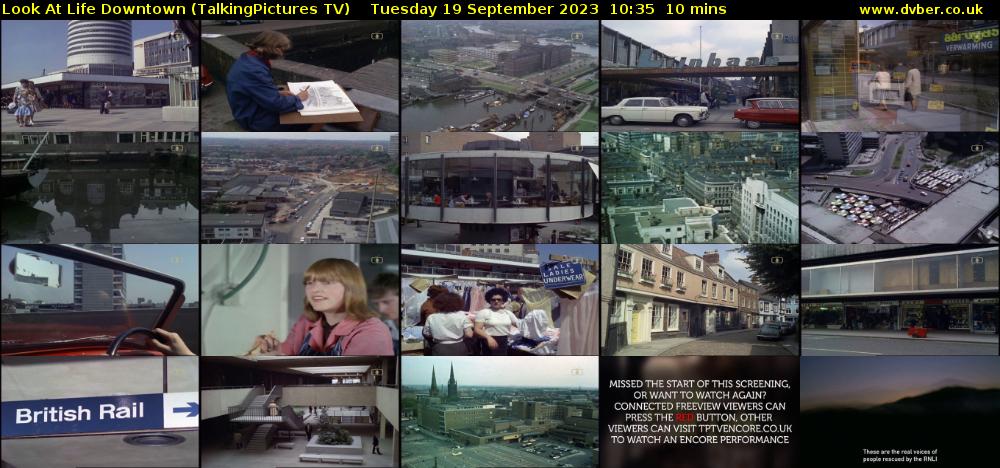 Look At Life Downtown (TalkingPictures TV) Tuesday 19 September 2023 10:35 - 10:45
