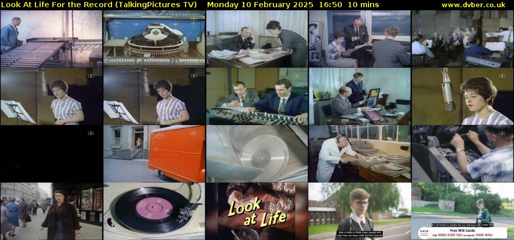 Look At Life For the Record (TalkingPictures TV) Monday 10 February 2025 16:50 - 17:00