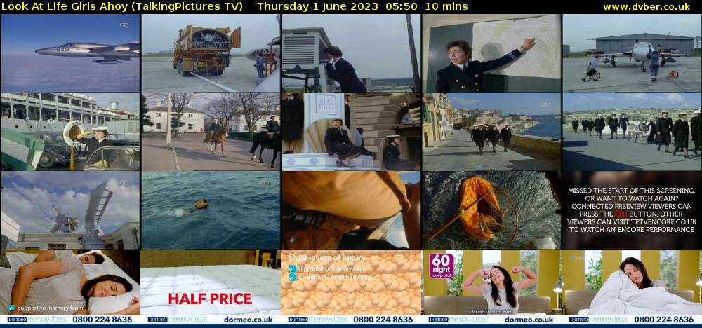 Look At Life Girls Ahoy (TalkingPictures TV) Thursday 1 June 2023 05:50 - 06:00