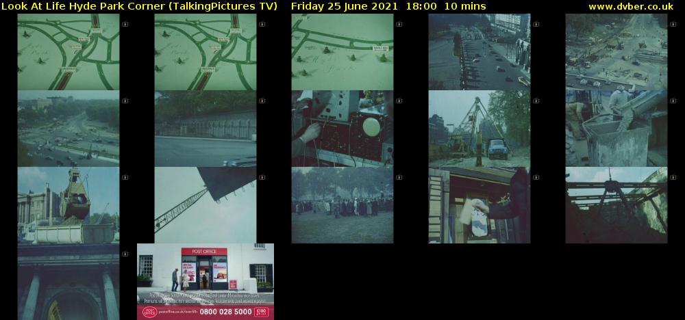 Look At Life Hyde Park Corner (TalkingPictures TV) Friday 25 June 2021 18:00 - 18:10