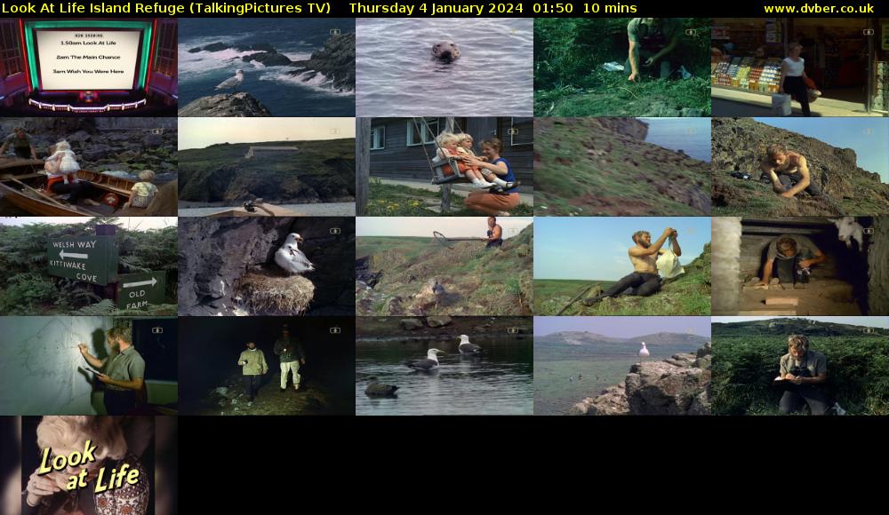 Look At Life Island Refuge (TalkingPictures TV) Thursday 4 January 2024 01:50 - 02:00