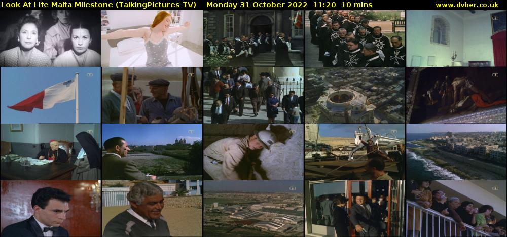 Look At Life Malta Milestone (TalkingPictures TV) Monday 31 October 2022 11:20 - 11:30