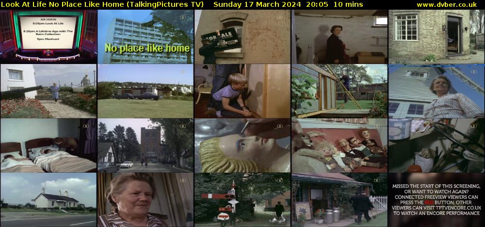 Look At Life No Place Like Home (TalkingPictures TV) Sunday 17 March 2024 20:05 - 20:15