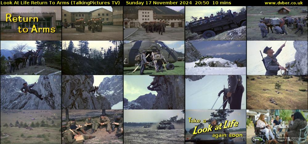 Look At Life Return To Arms (TalkingPictures TV) Sunday 17 November 2024 20:50 - 21:00