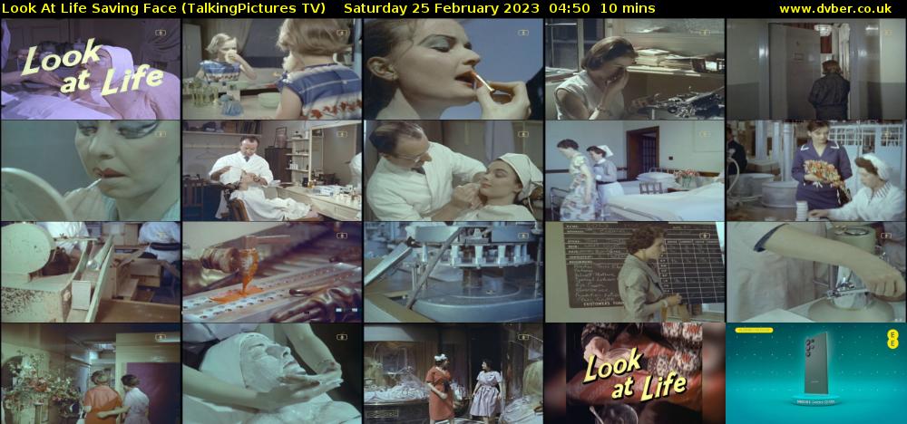 Look At Life Saving Face (TalkingPictures TV) Saturday 25 February 2023 04:50 - 05:00