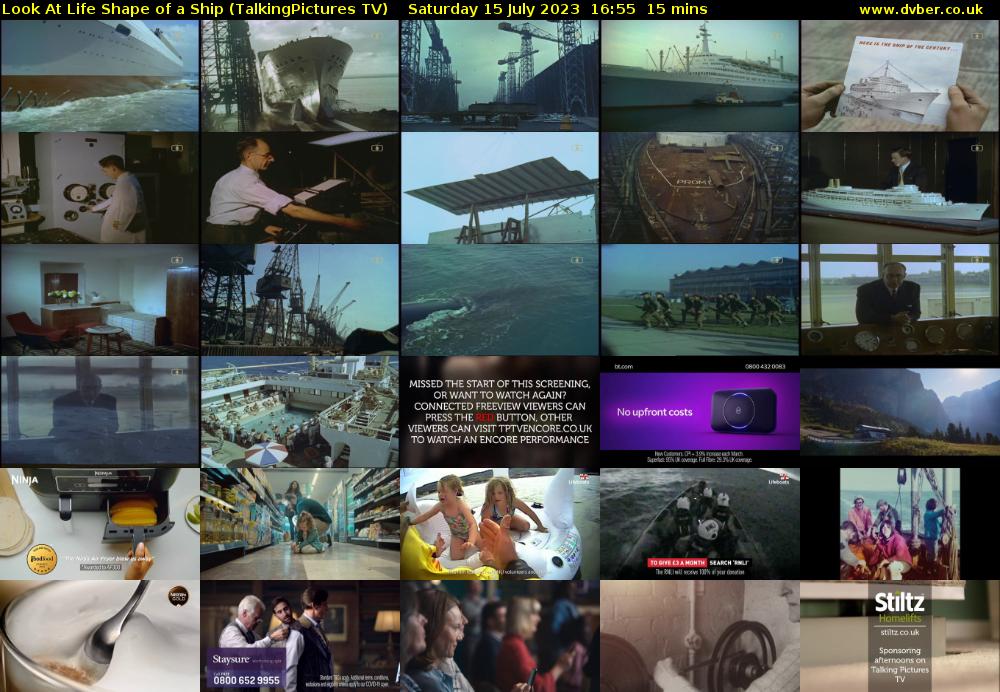 Look At Life Shape of a Ship (TalkingPictures TV) Saturday 15 July 2023 16:55 - 17:10