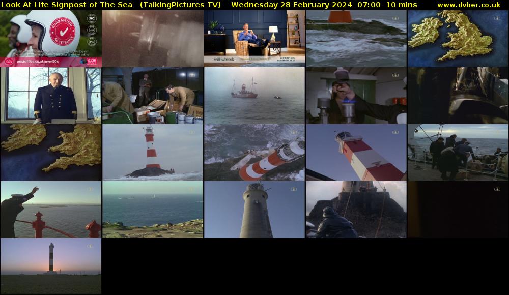 Look At Life Signpost of The Sea   (TalkingPictures TV) Wednesday 28 February 2024 07:00 - 07:10