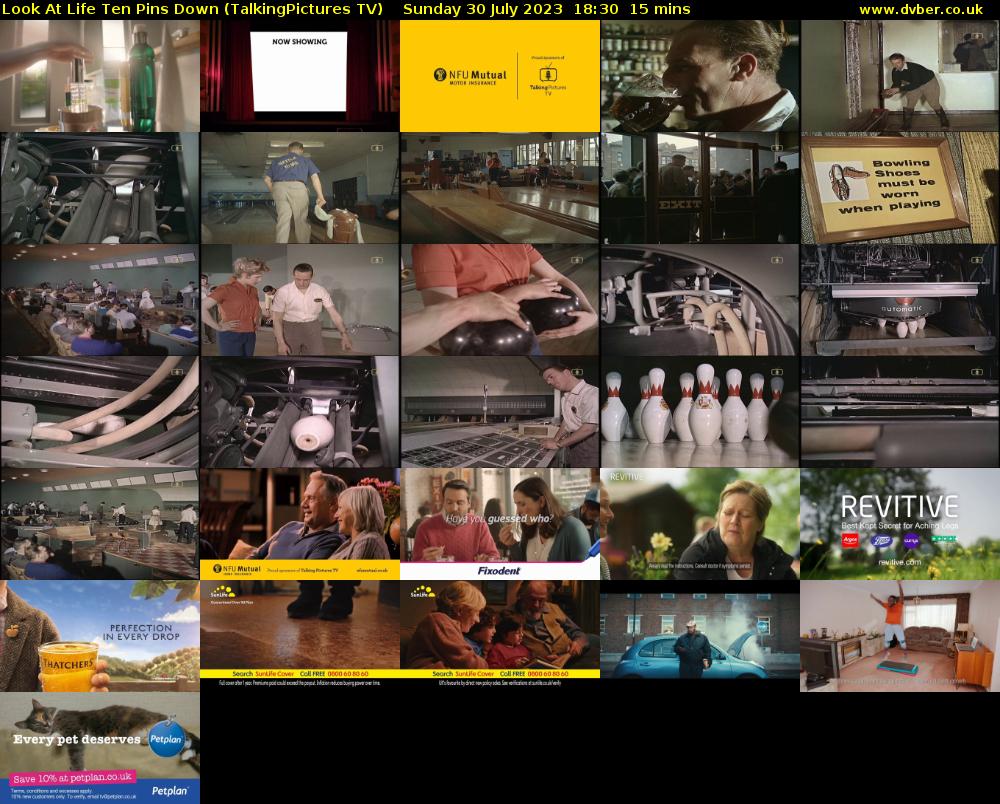 Look At Life Ten Pins Down (TalkingPictures TV) Sunday 30 July 2023 18:30 - 18:45
