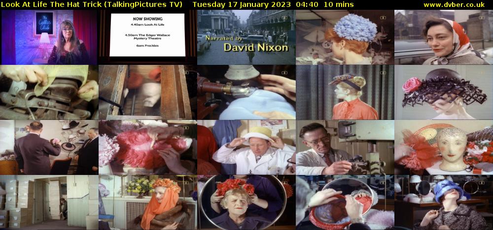 Look At Life The Hat Trick (TalkingPictures TV) Tuesday 17 January 2023 04:40 - 04:50