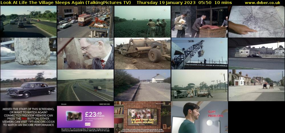 Look At Life The Village Sleeps Again (TalkingPictures TV) Thursday 19 January 2023 05:50 - 06:00