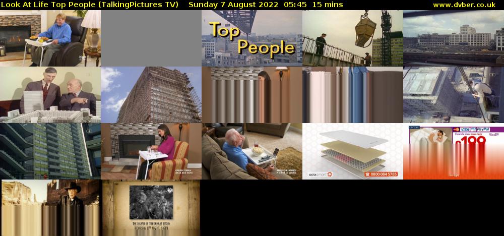 Look At Life Top People (TalkingPictures TV) Sunday 7 August 2022 05:45 - 06:00