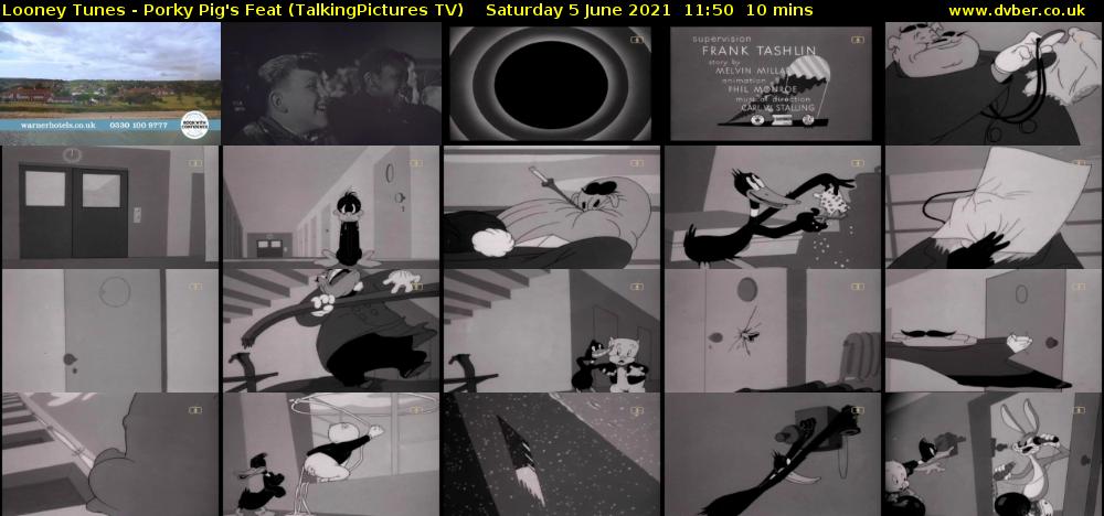 Looney Tunes - Porky Pig's Feat (TalkingPictures TV) Saturday 5 June 2021 11:50 - 12:00