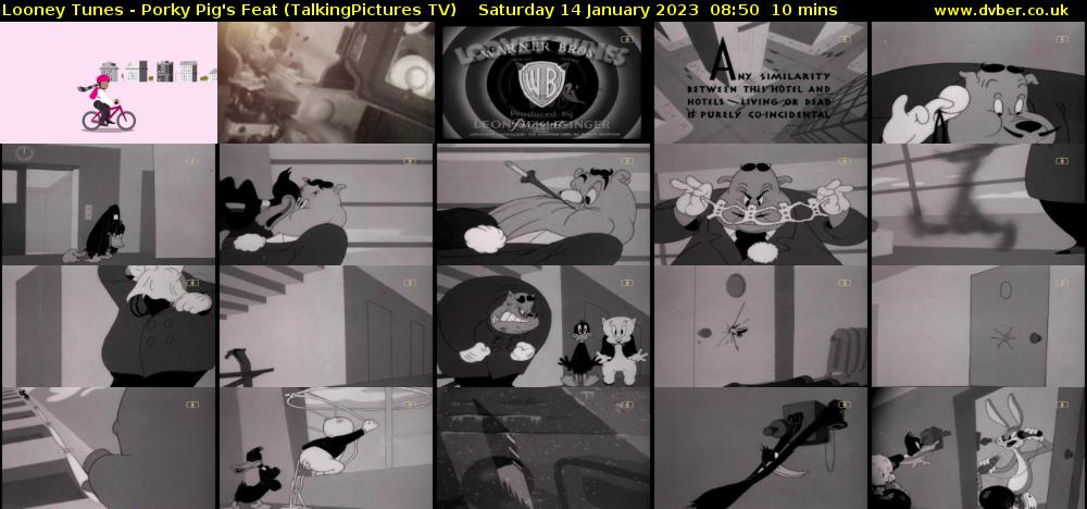 Looney Tunes - Porky Pig's Feat (TalkingPictures TV) Saturday 14 January 2023 08:50 - 09:00