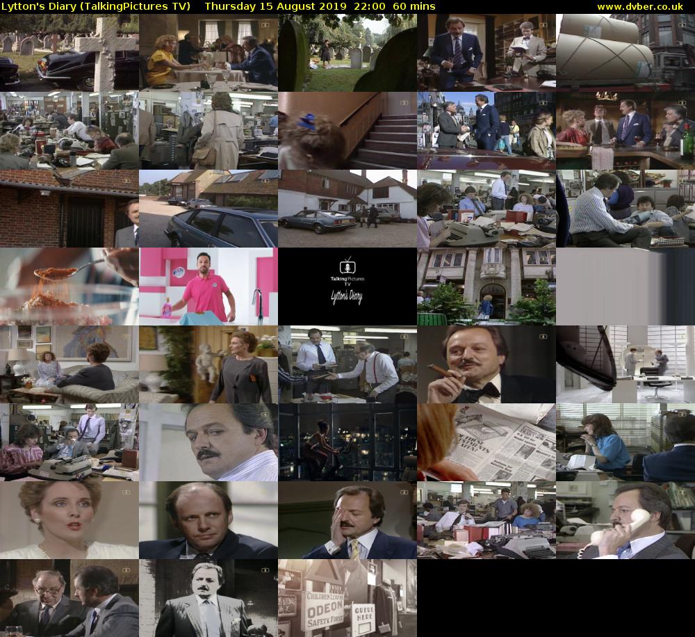 Lytton's Diary (TalkingPictures TV) Thursday 15 August 2019 22:00 - 23:00