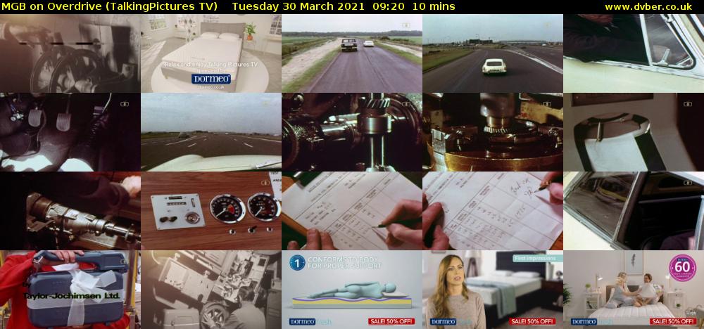MGB on Overdrive (TalkingPictures TV) Tuesday 30 March 2021 09:20 - 09:30